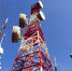 Telecommunications Tower, blu skye with clouds - NeruLife.Ru